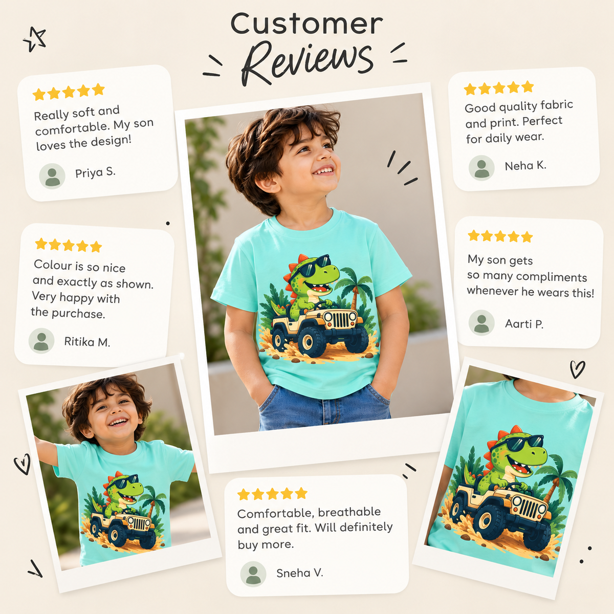 Kids Printed T-Shirt – Dino Adventure