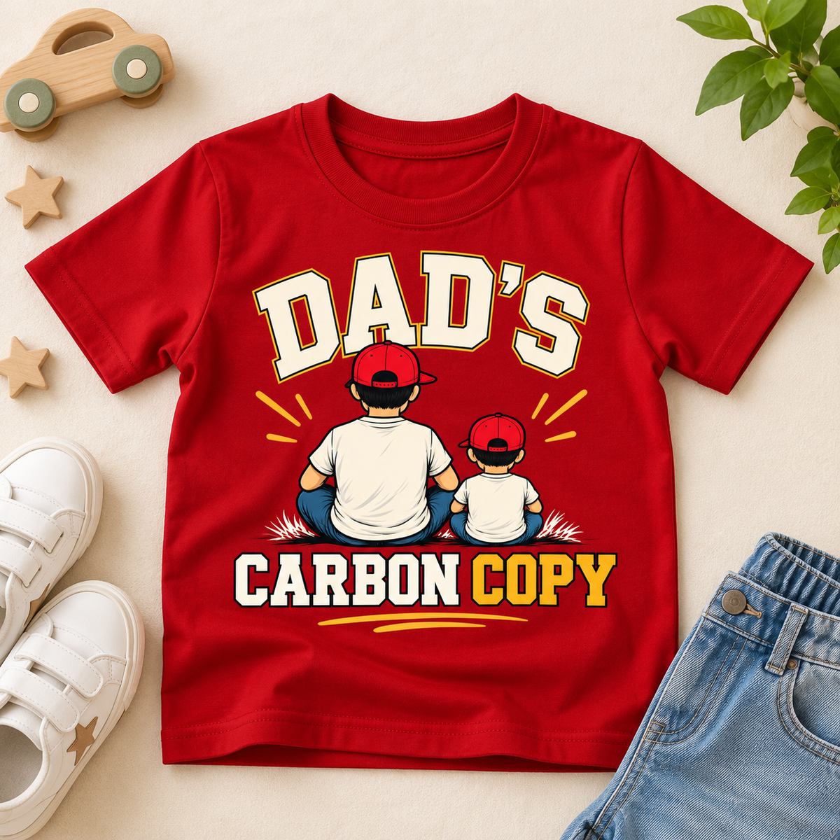 Kids Printed T-Shirt – Dad’s Carbon Copy