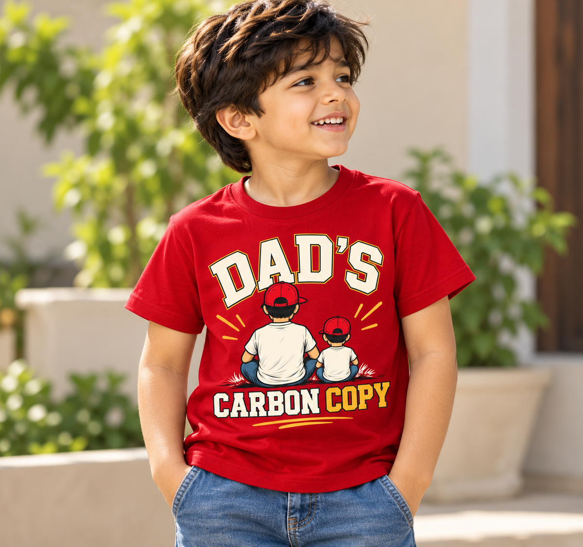 Kids Printed T-Shirt – Dad’s Carbon Copy