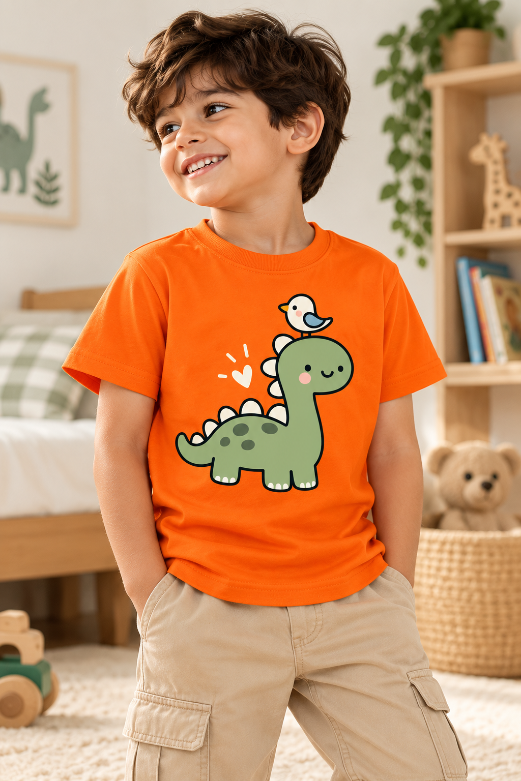 Kids Printed T-Shirt – Little Dino Buddy