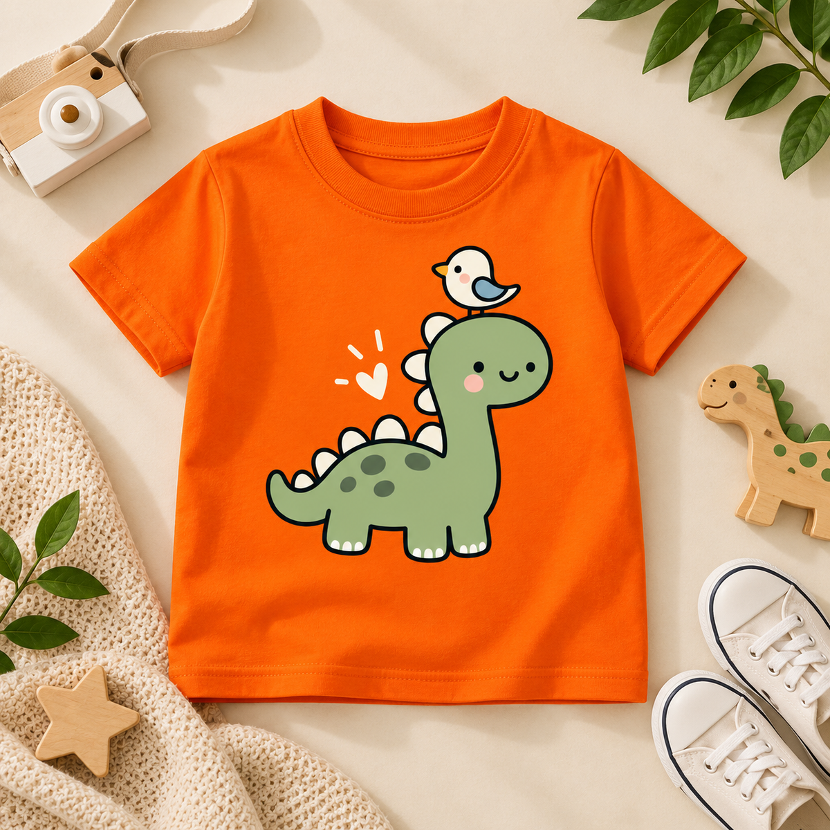 Kids Printed T-Shirt – Little Dino Buddy