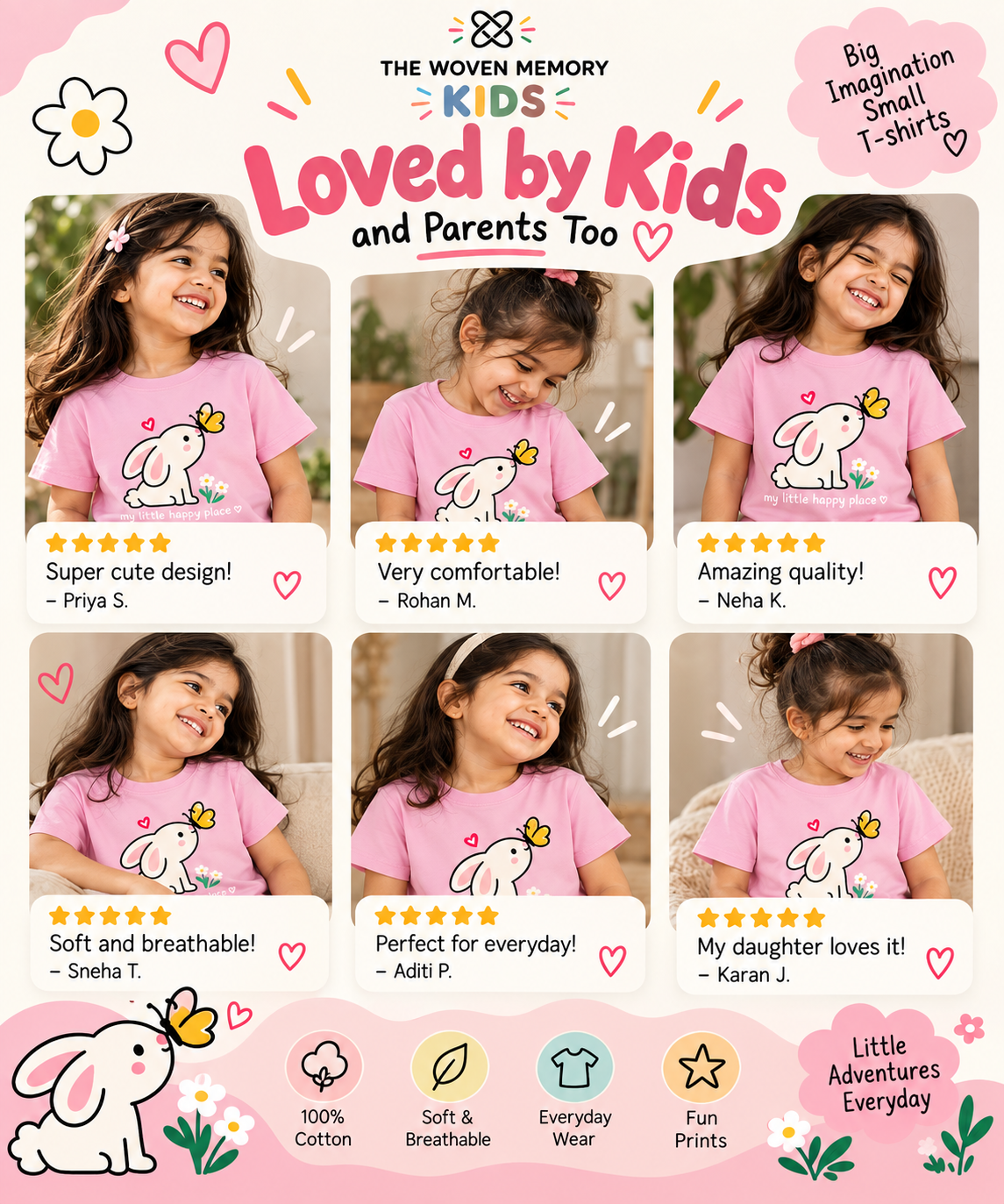 Kids Printed T-Shirt – My Little Happy Place